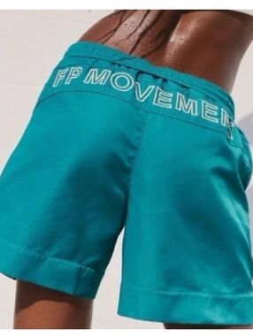 NWOT FREE PEOPLE Look Back At It shorts in Teal NWOT